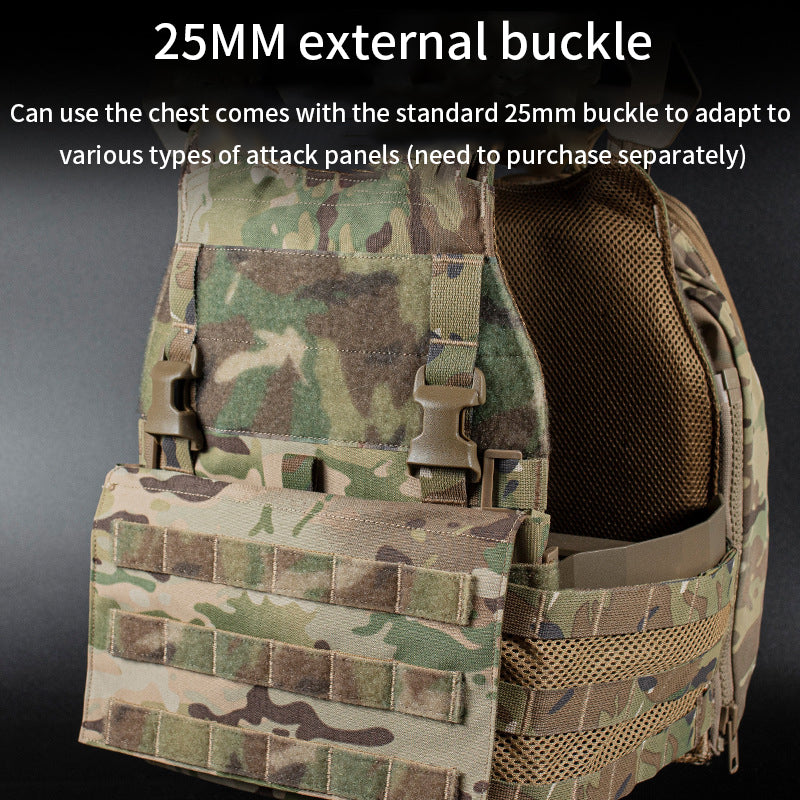 Beetle multi-function tactical vest with back pack external expansion buckle