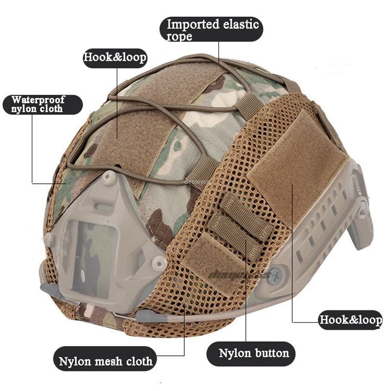 Tactical Helmet Cover for Fast MH PJ BJ Helmet Airsoft Paintball Army Helmet Cover Military Accessories
