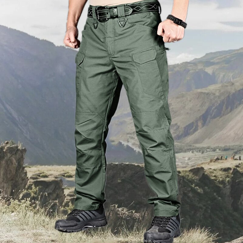 Men's Casual Tactical Pants Breathable Autumn Outdoor Hiking Army Military Long Trousers Male Waterproof Multi Pocket Cargo Pant