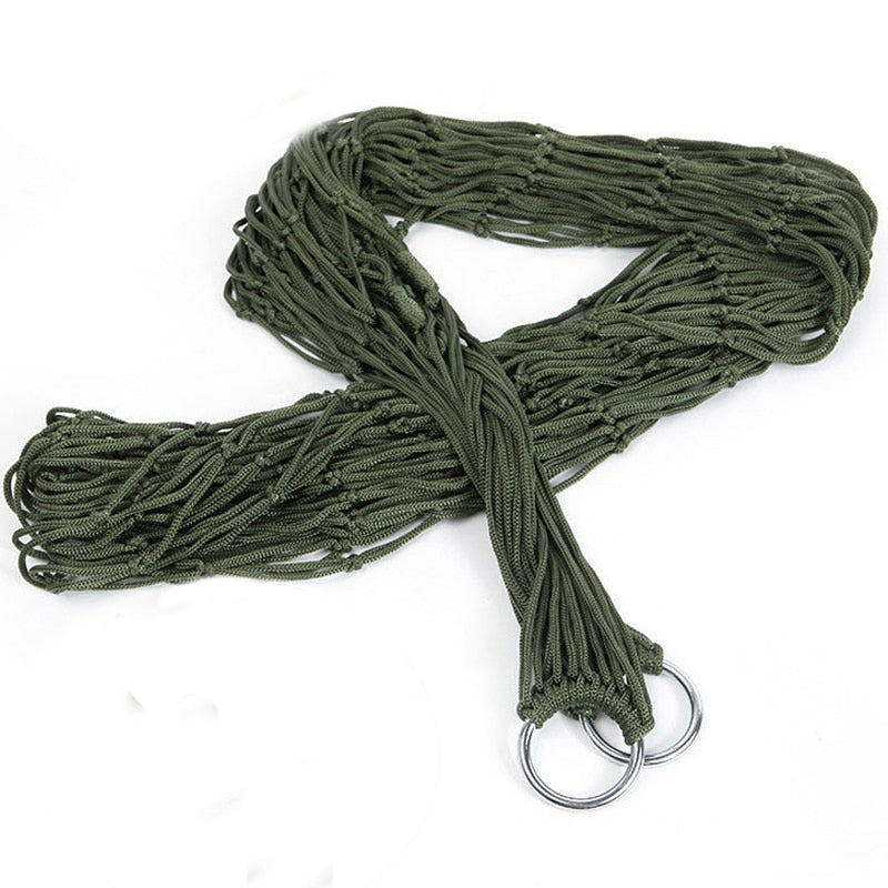 Single-Person Mesh Nylon Hammock Portable outdoor Leisure hanging bed Swing for Adult Outdoor Furniture for Camping