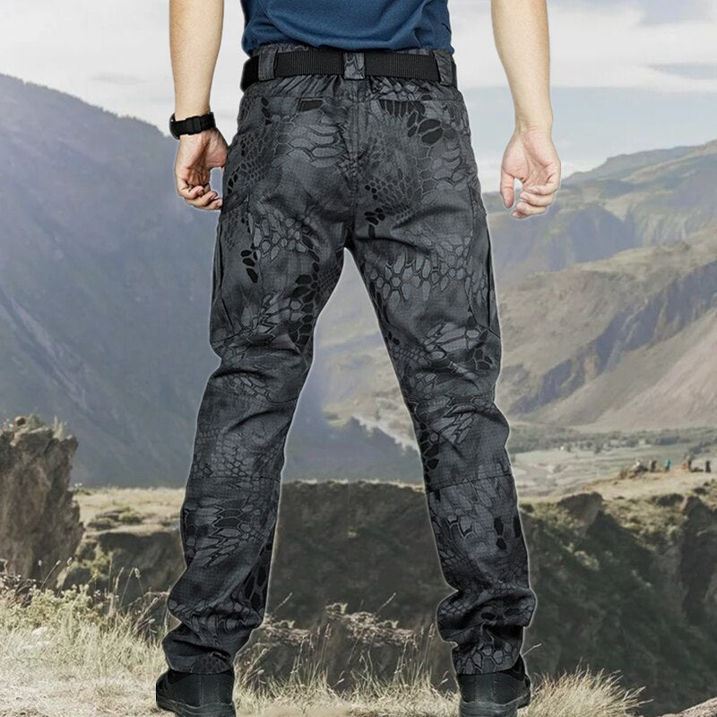 Men's Casual Tactical Pants Breathable Autumn Outdoor Hiking Army Military Long Trousers Male Waterproof Multi Pocket Cargo Pant